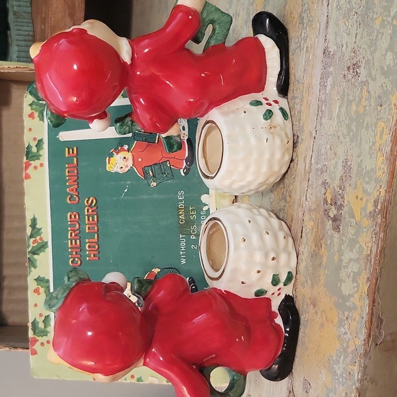 Vintage Cherub Candle Holders - Picture 2 of 6